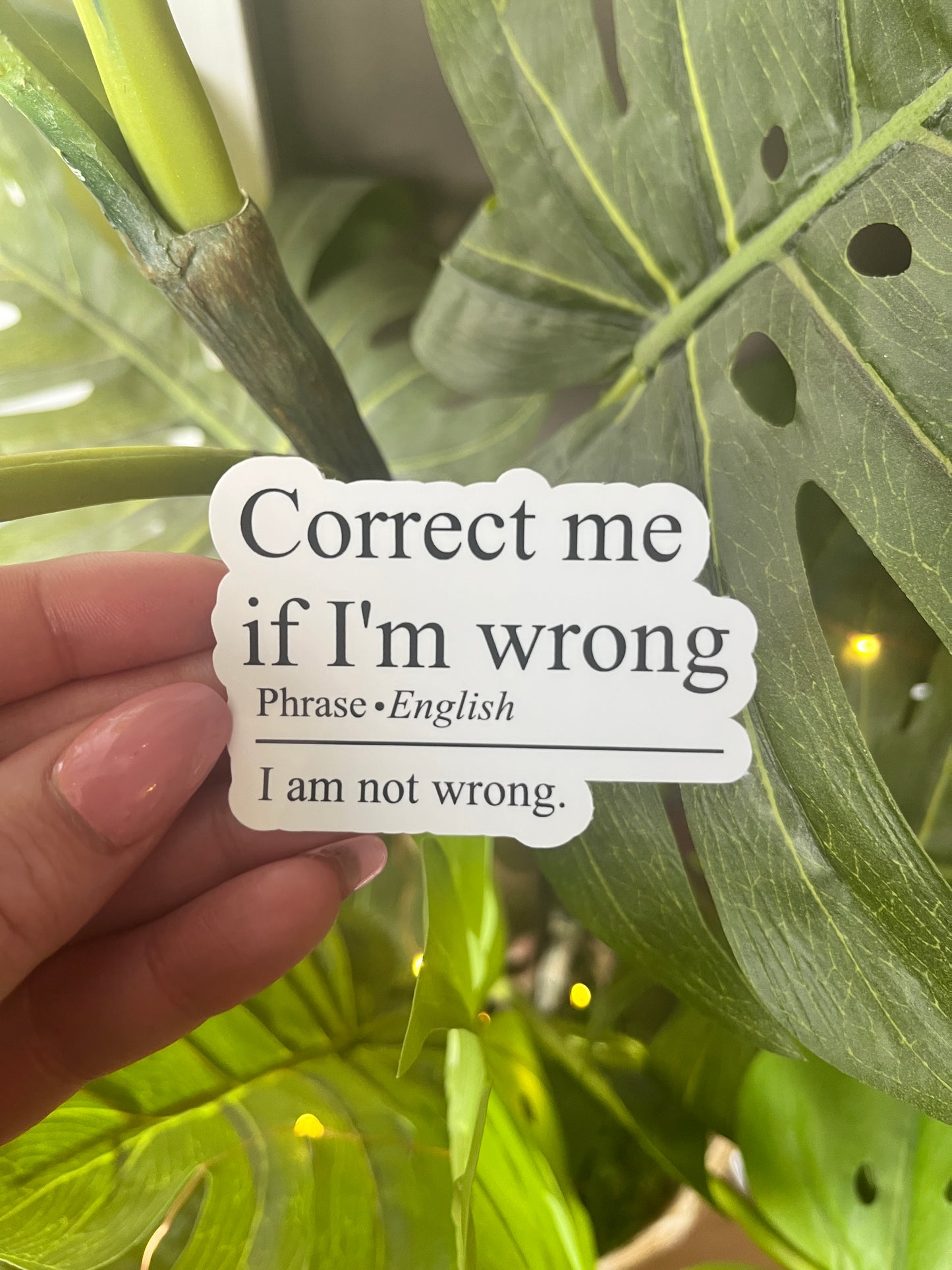 Correct Me If I Am Wrong Sticker