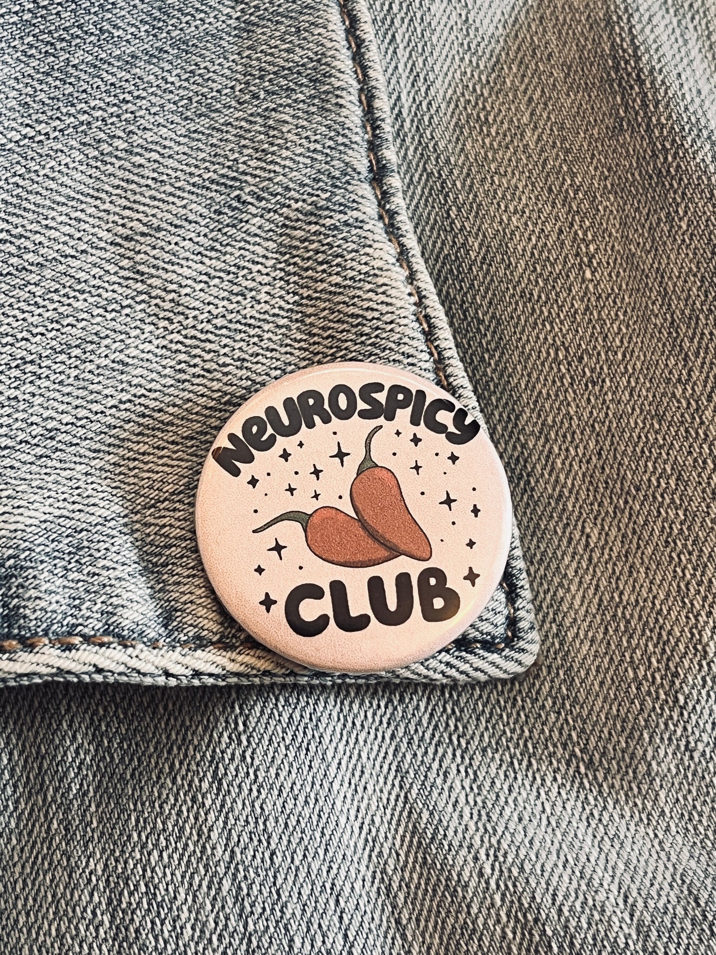 Neurospicy Club Button Pin