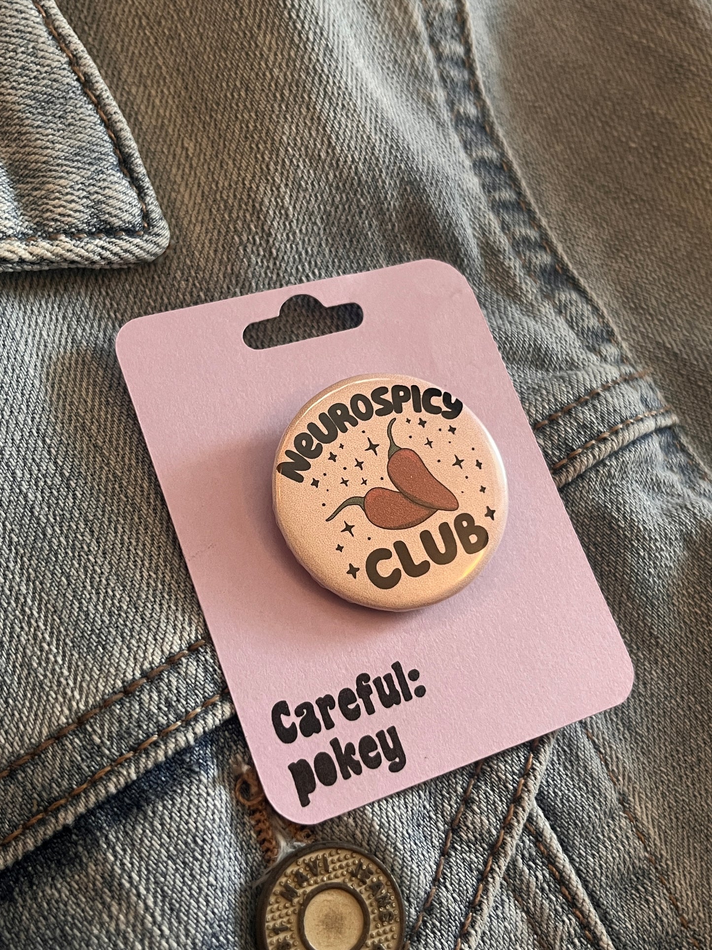 Neurospicy Club Button Pin