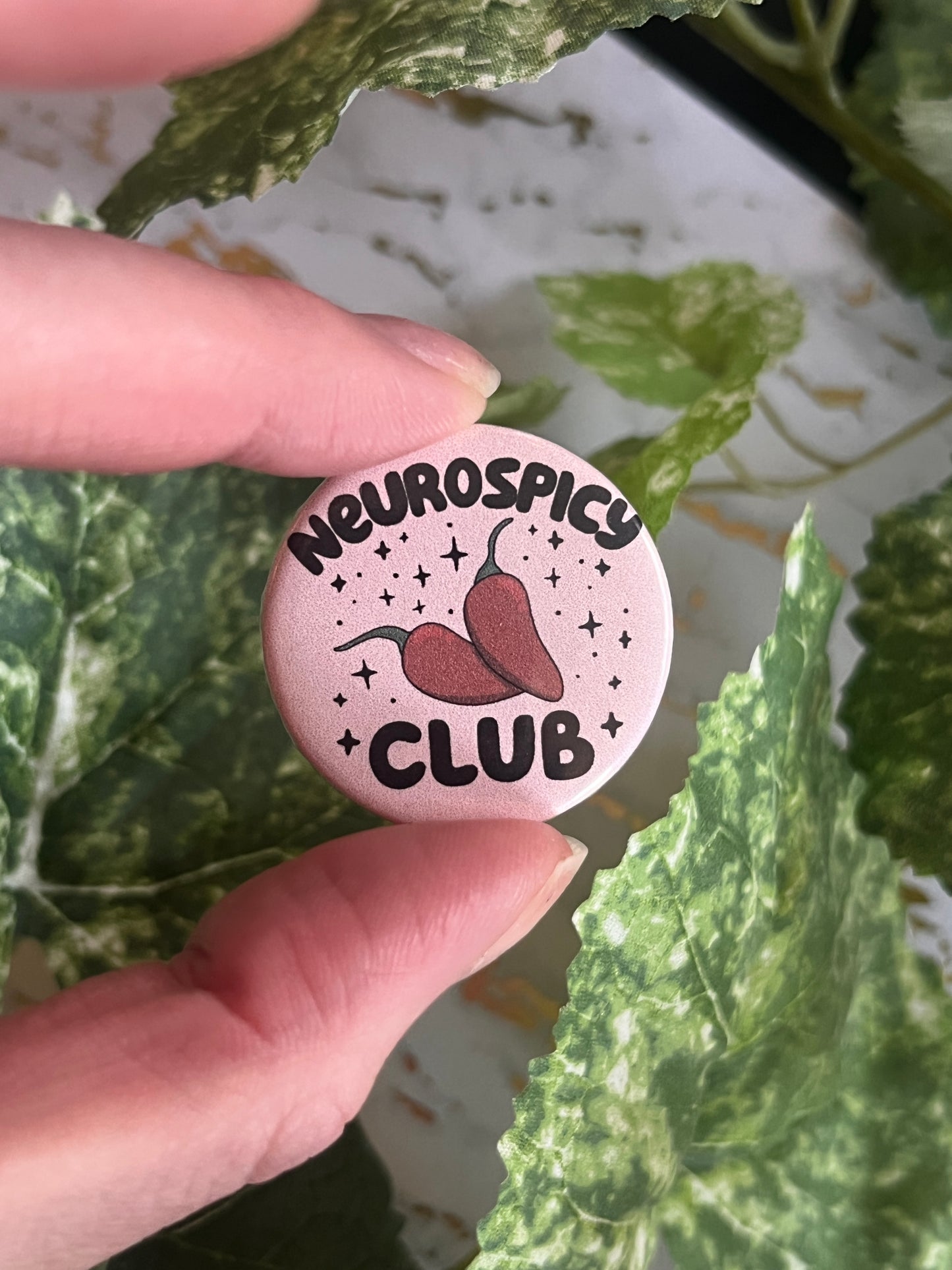 Neurospicy Club Button Pin