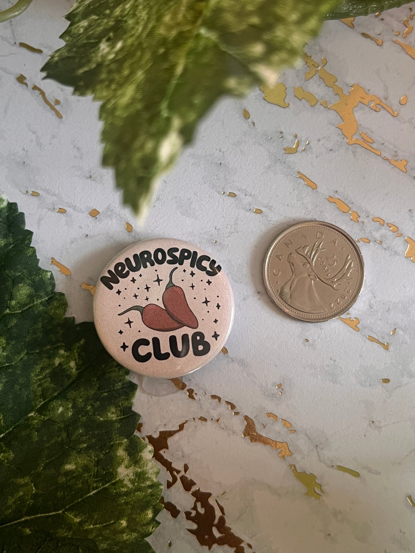 Neurospicy Club Button Pin