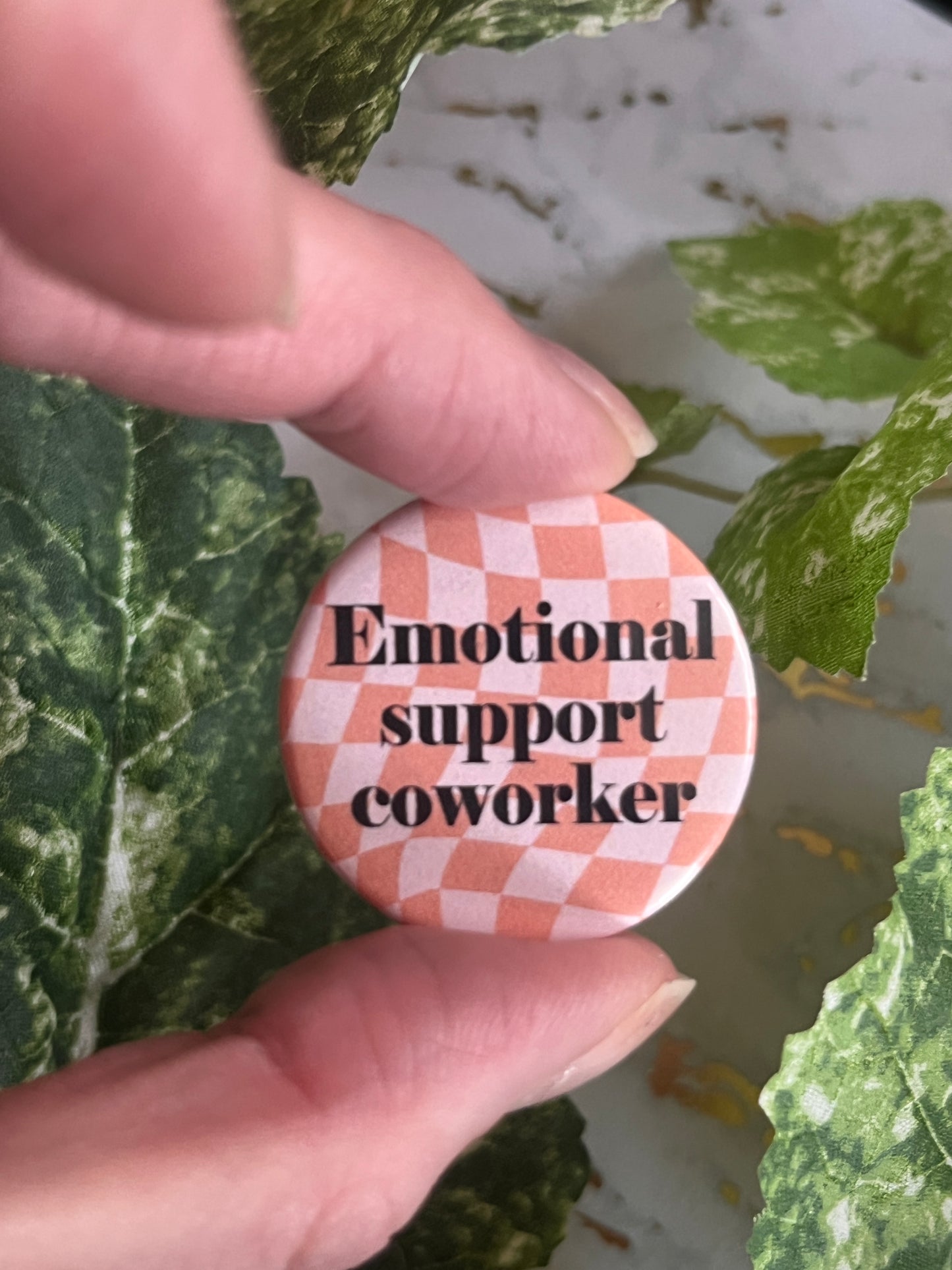 Emotional Support Coworker Button Pin